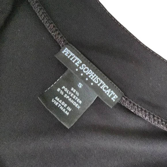 Vintage Petite Sophisticate Sleeeveless Career Blouse Size Small Black Buttons. - Picture 6 of 6